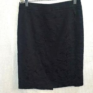 Vanessa Virginia -Anthropologie Women's Gray Floral Brocade Pencil Skirt Sz-10